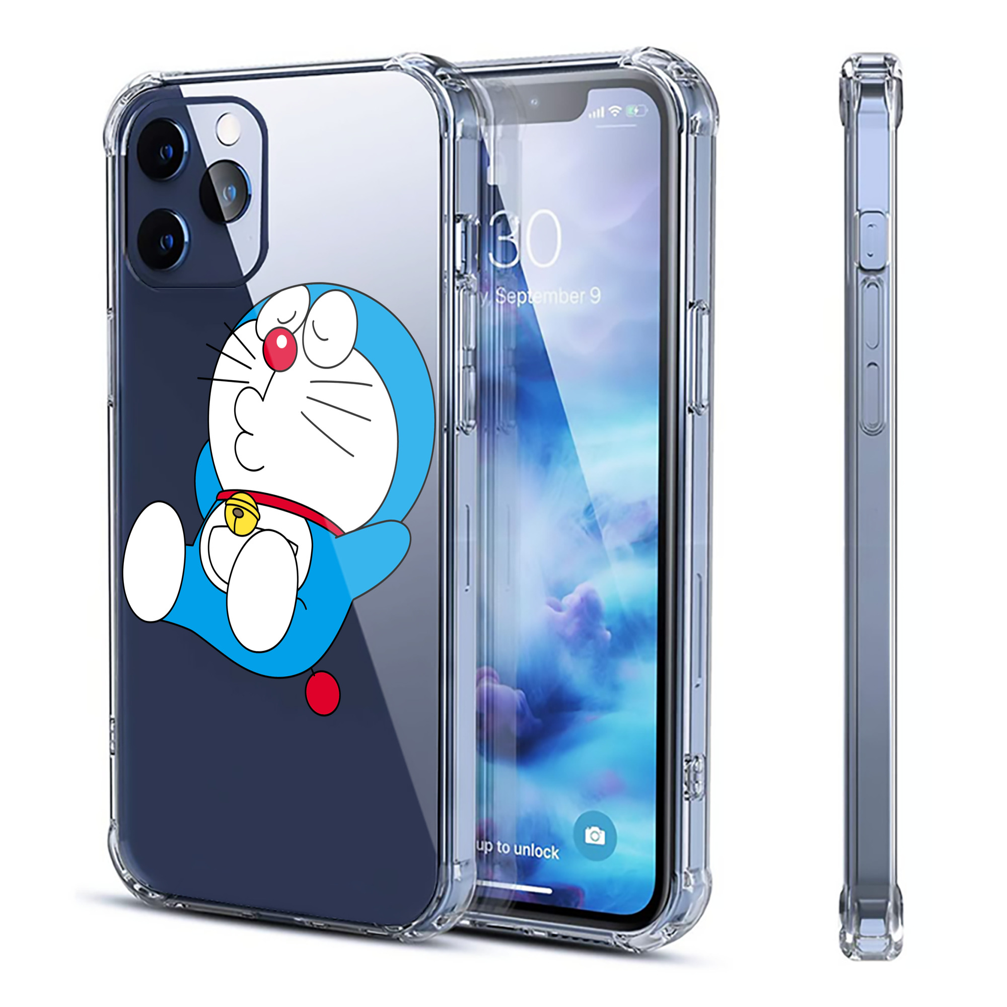 （画像用） ドラえもん Doraemon 【iPhone 12シリーズ対応】透明スマホケース（クリアソフトケース）